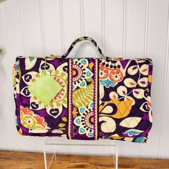 Vera Bradley Changing Pad Clutch Plum Crazy Baby Roll-out Diaper Mat (retired) - Picture 1 of 7